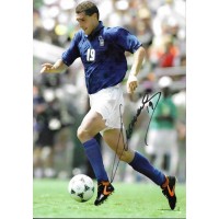 Autografo di Daniele Massaro su foto Nazionale italiana USA 1994