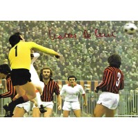  Autografo di Walter De Vecchi su foto in maglia AC Milan anni 70