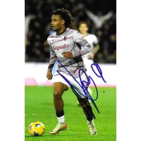 Autografo di Joshua Zirkzee su foto in maglia Bologna Serie A