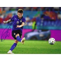 Autografo di Ciro Immobile su foto Nazionale italiana Euro 2020