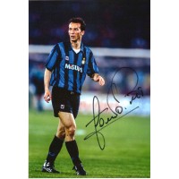 Autografo Fausto Pizzi su foto a colori con la maglia dellInter 