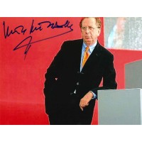 Autografo Michele Mirabella su fotografia a colori