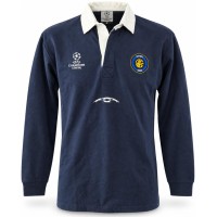 Polo blu Inter Champions League vintage maniche lunghe