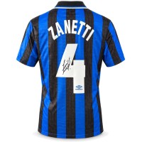 Maglia Inter Home Store 199798 Replica Moderna Autografata da Zanetti