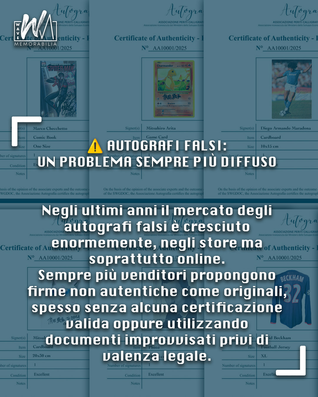 Wave | Autografi falsi e certificati non validi: come tutelarsi
